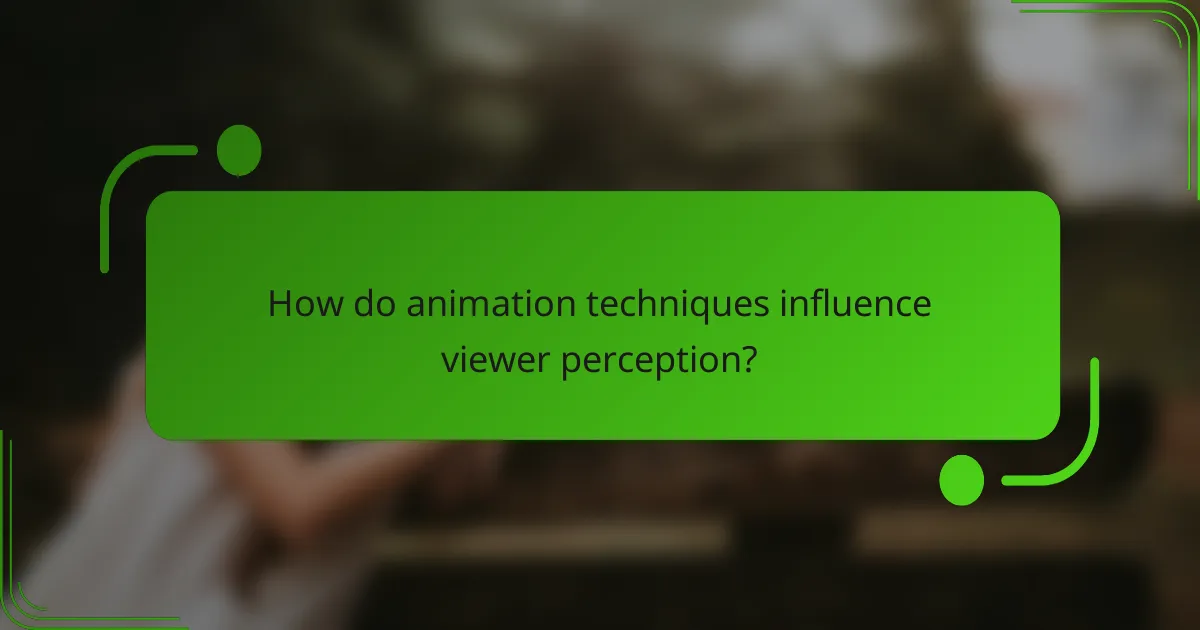 How do animation techniques influence viewer perception?