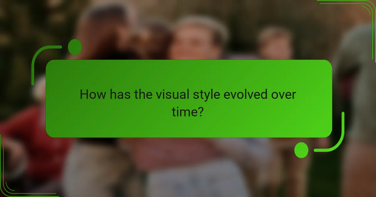 How has the visual style evolved over time?