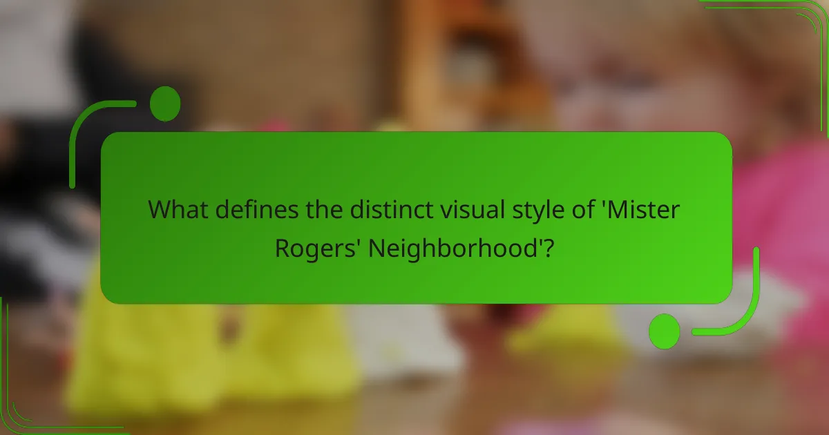 What defines the distinct visual style of 'Mister Rogers' Neighborhood'?